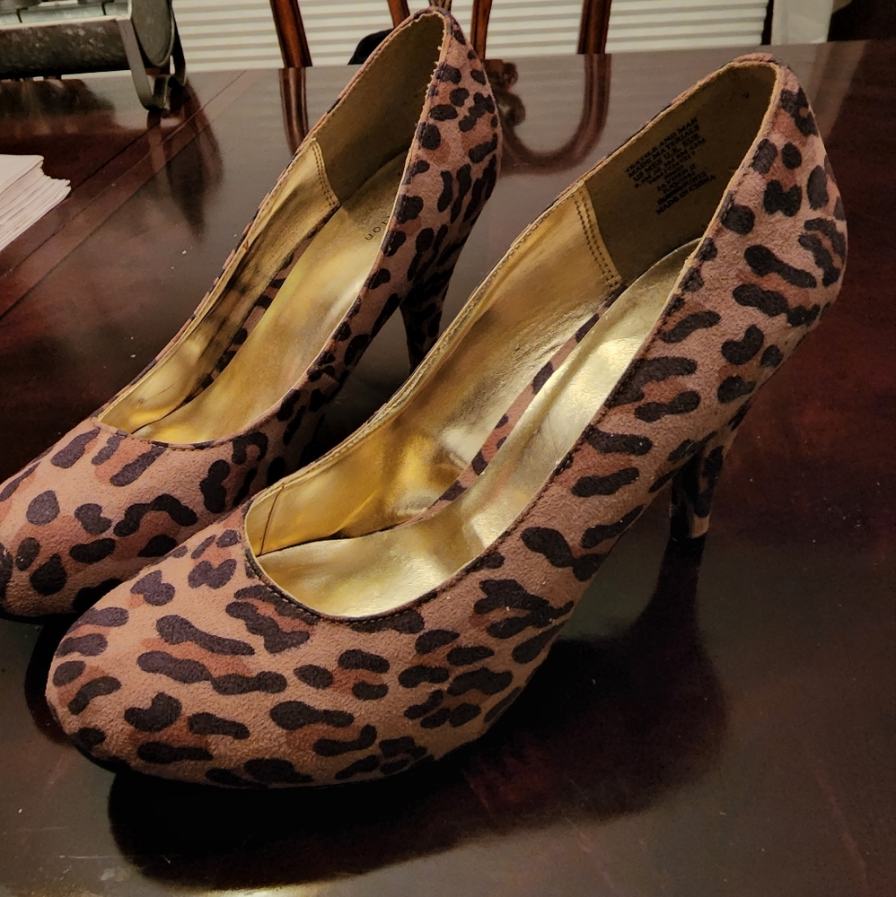 Animal print heels